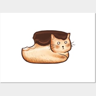 Bread Loaf Cat Chocolate Posters and Art